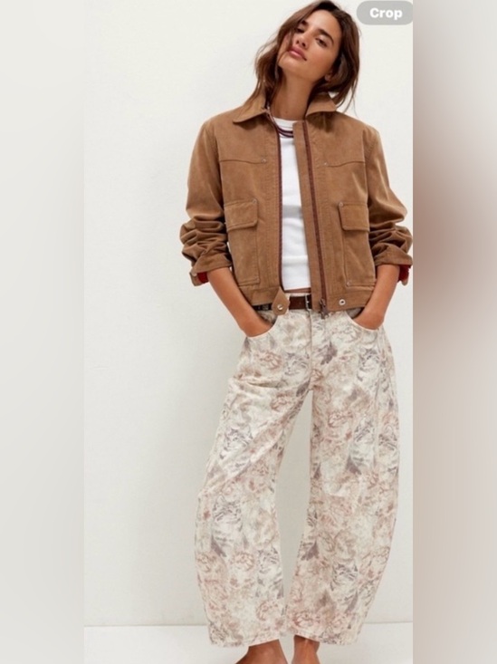 We The Free Denim - We The Free Good Luck Printed Barrel Jeans~ Cats